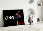 LeBron King artwork styled in a teen's bedroom interior