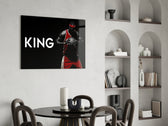 NBA yatay panel against a moody dark-painted accent wall