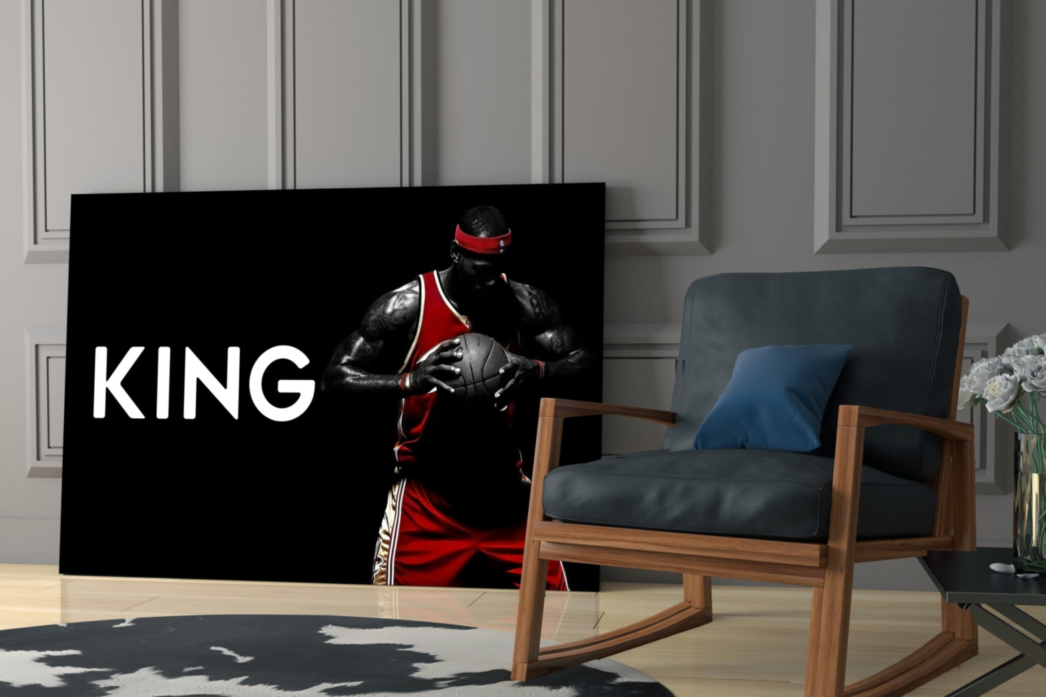 Lebron James Glass Wall Art.