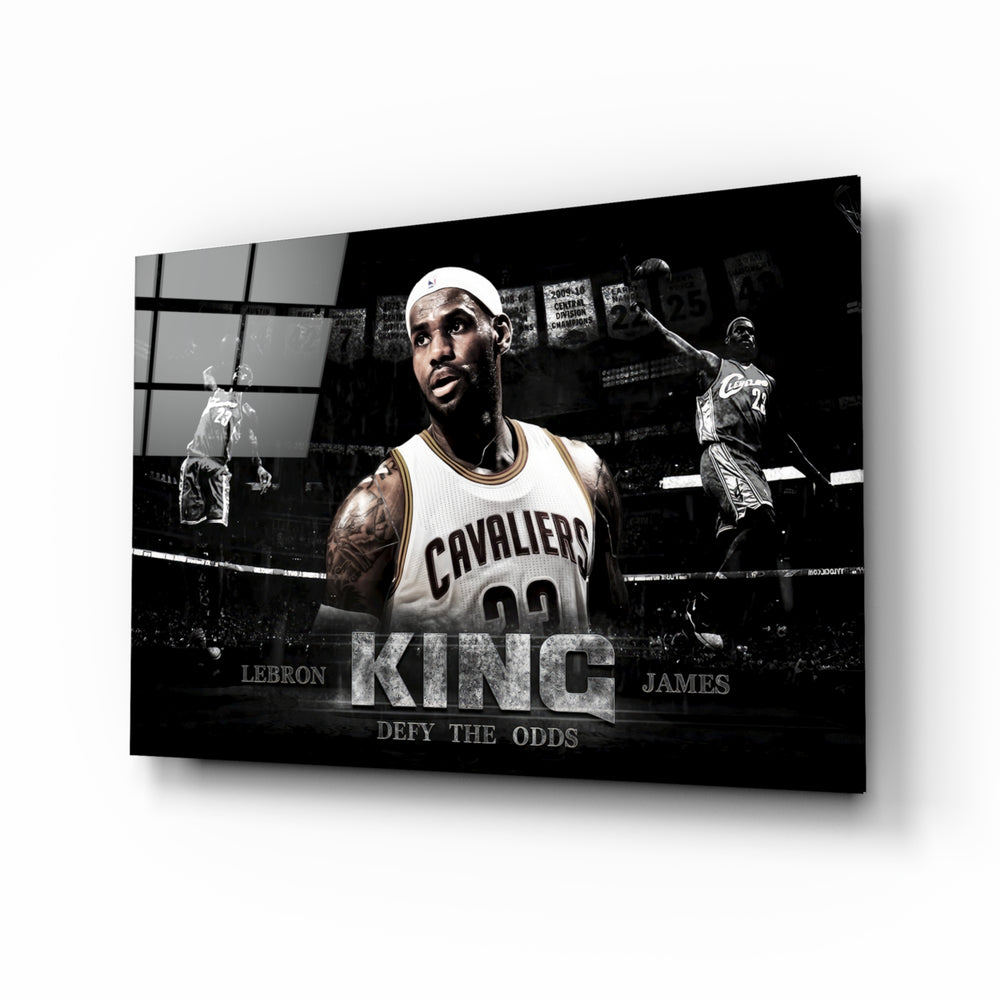 Cavaliers tribute panel anchoring a sports bar wall