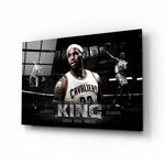 Cavaliers tribute panel anchoring a sports bar wall