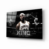 Cavaliers tribute panel anchoring a sports bar wall