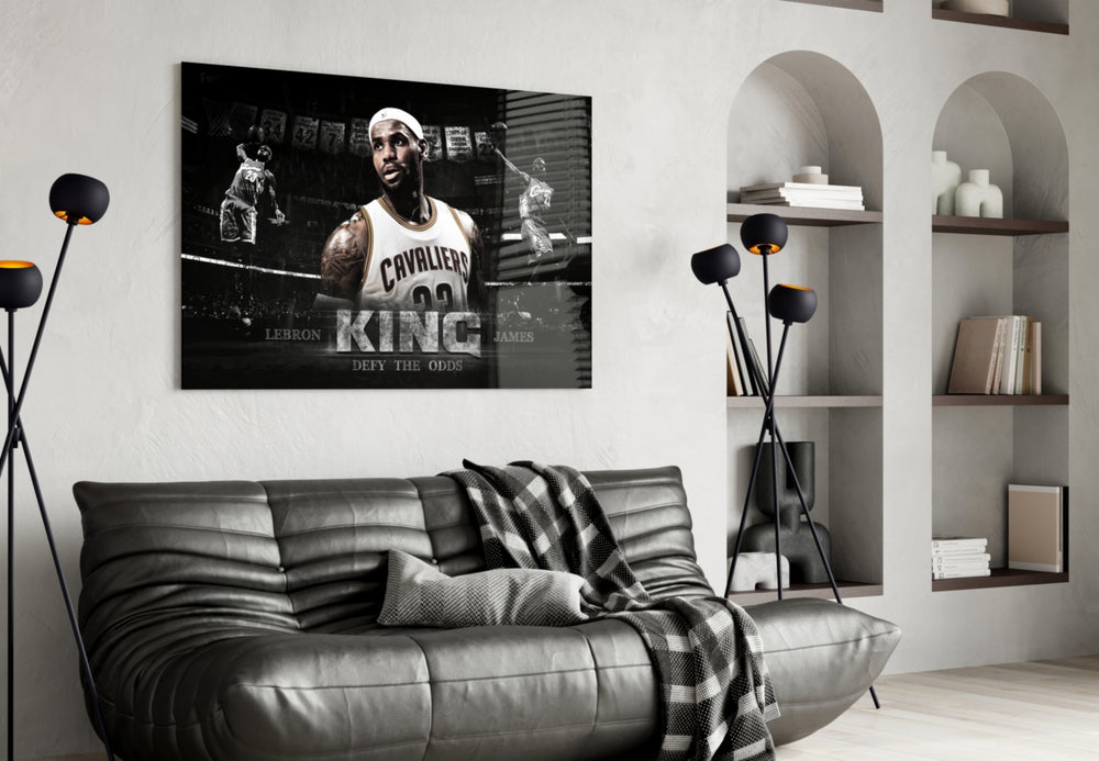 NBA glass print bringing Cavaliers edge to a home gym