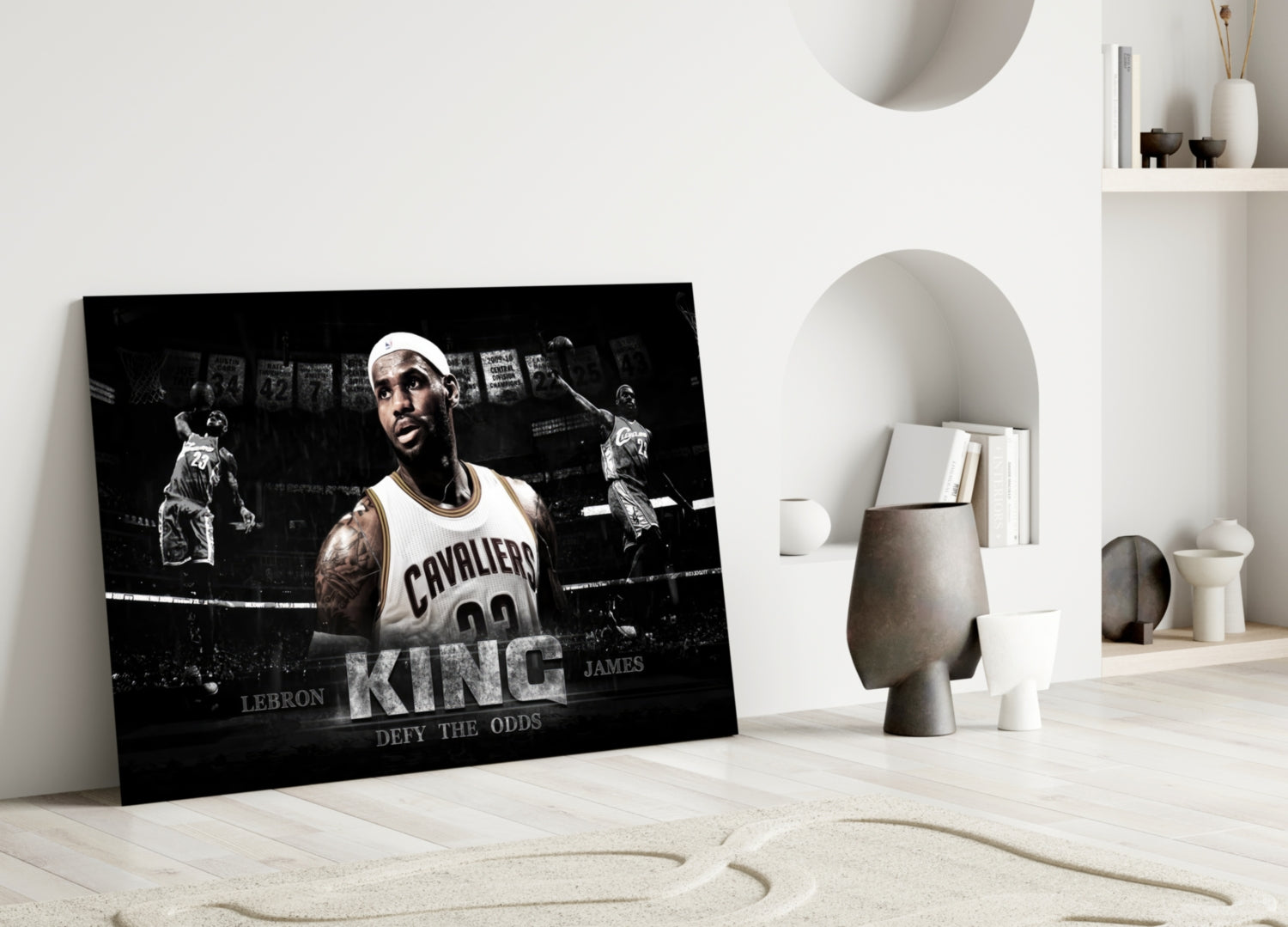 Lebron James Glass Wall Art.