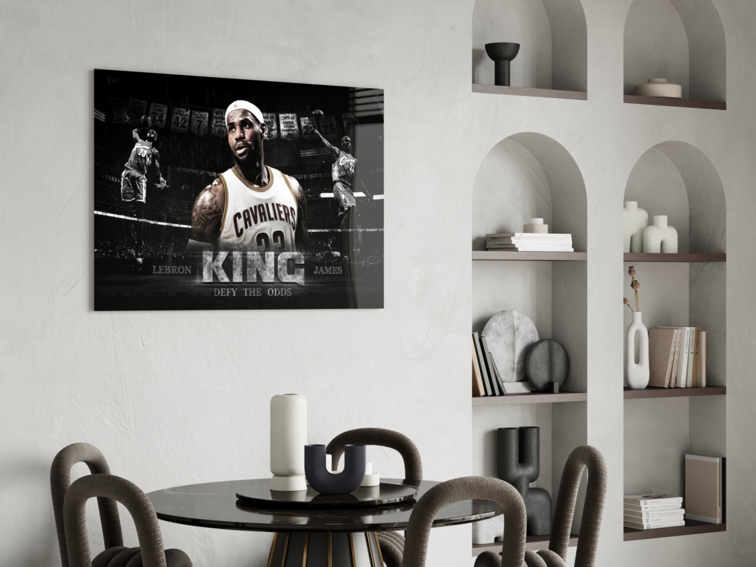 Lebron James Glass Wall Art.