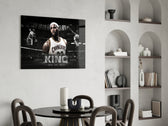 NBA yatay panel against a moody dark-painted accent wall