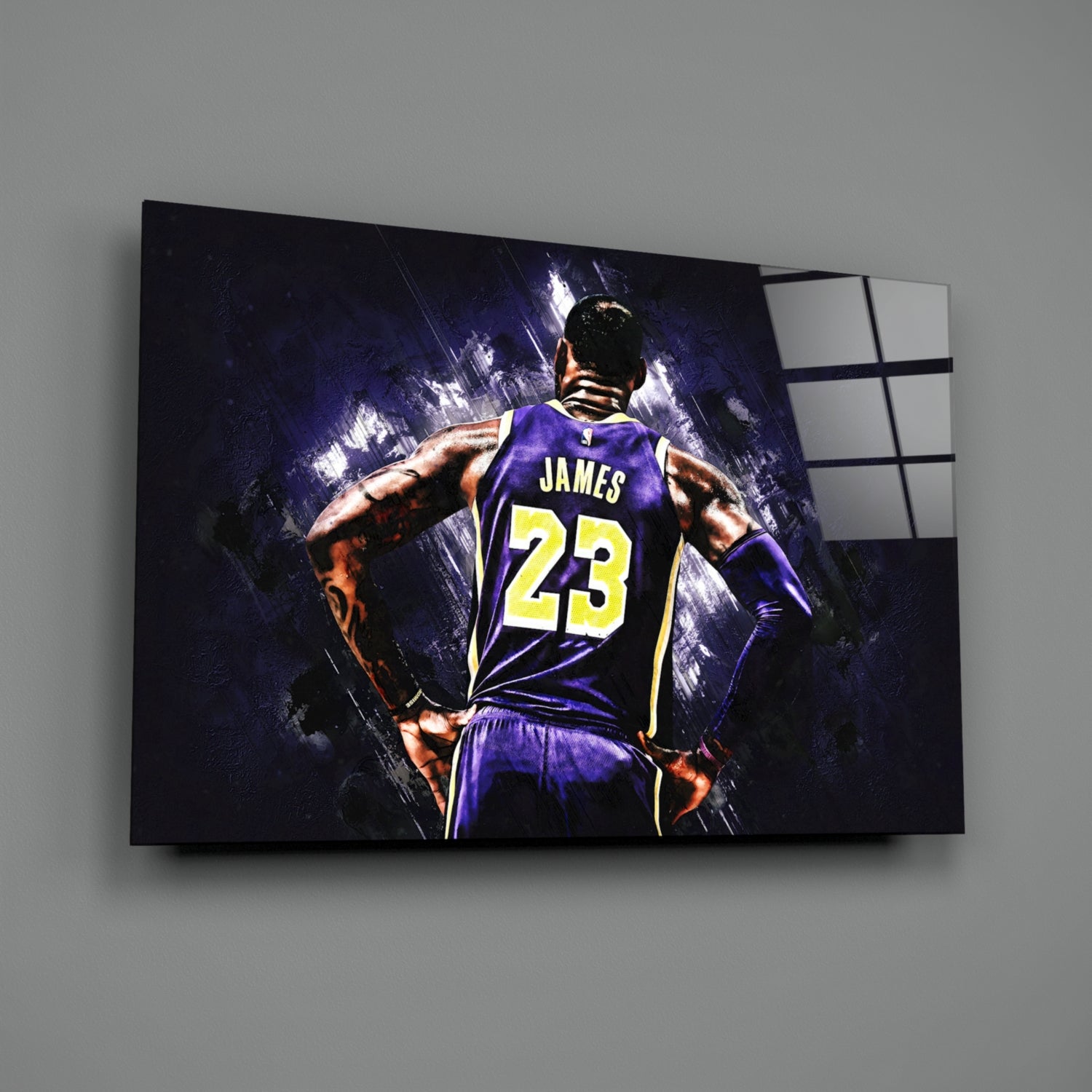 Lebron James Glass Wall Art.