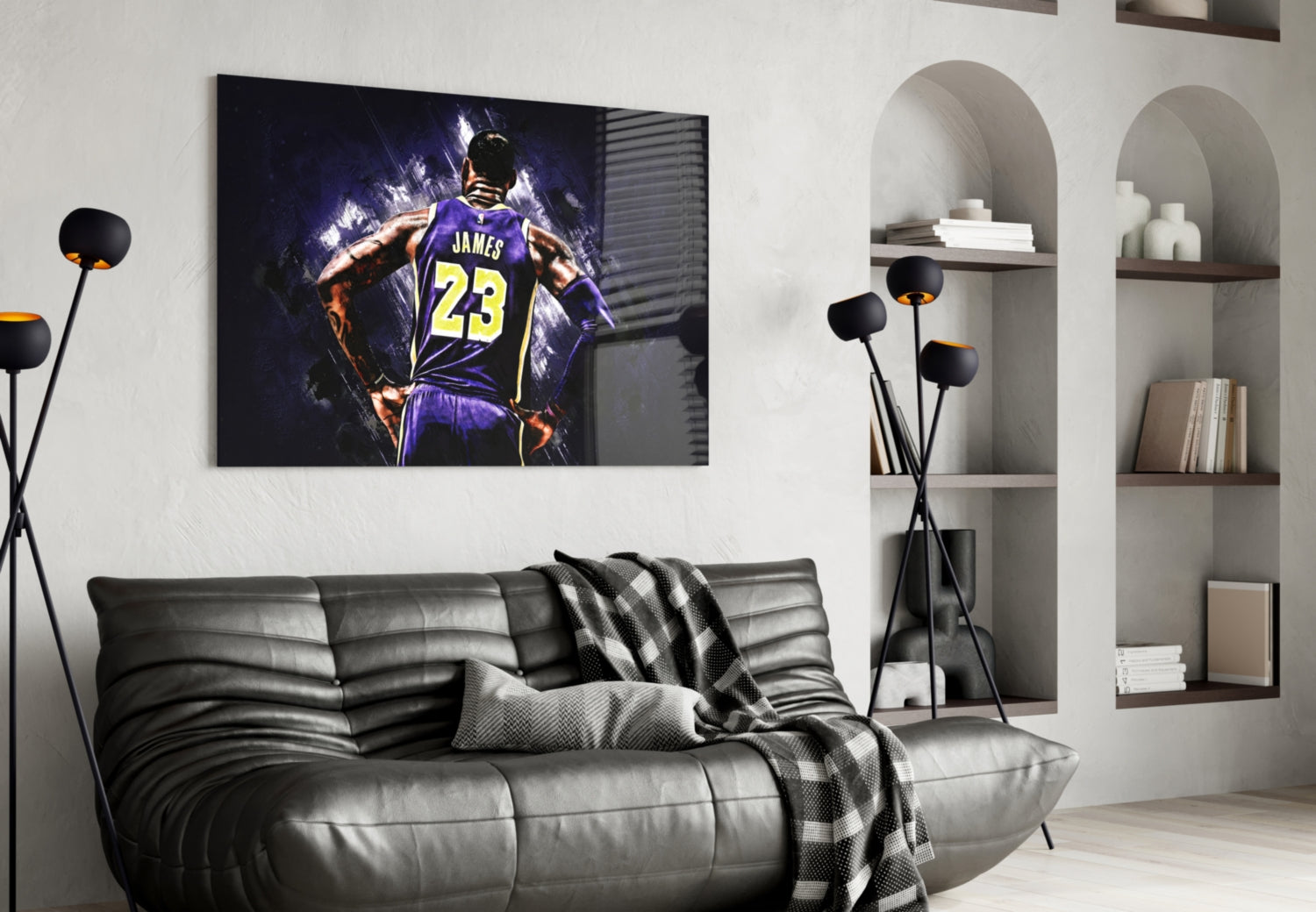 Lebron James Glass Wall Art.