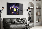 NBA glass print bringing Lakers edge to a home gym