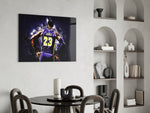 NBA yatay panel against a moody dark-painted accent wall