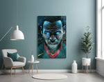 LeBron Comic Eyes artwork styled in a teen's bedroom interior