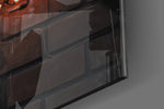 Music Neon glass wall art catching light to reveal its painted glow