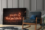 Cinematic artwork in a coffee bar interior