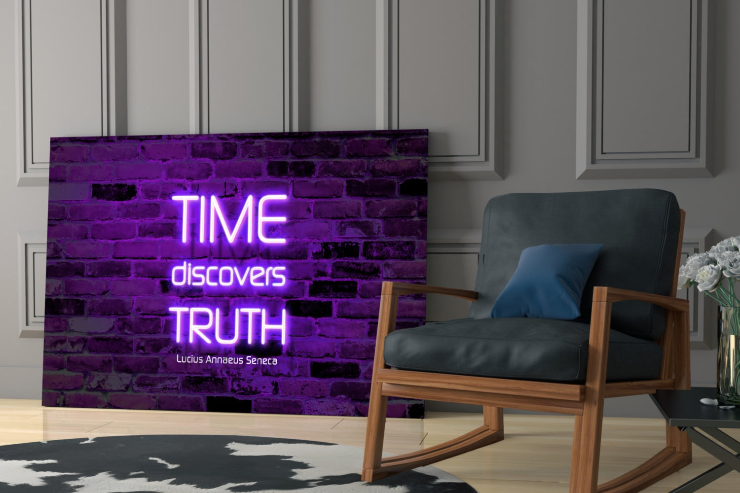 Words of Seneca Glass Wall Art.