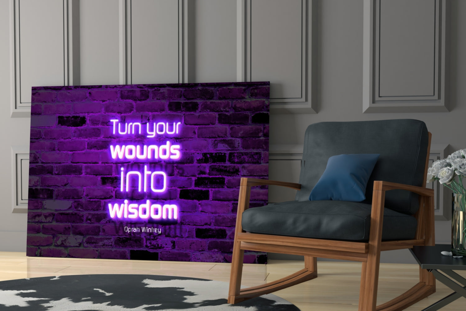 Words Of Oprah Glass Wall Art.