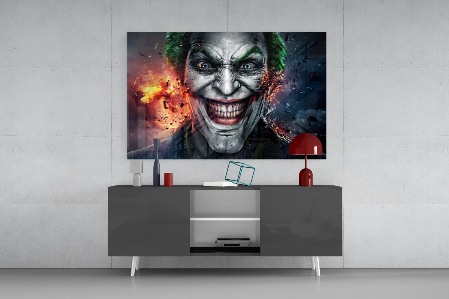 Joker Glass Wall Art.