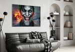 DC glass print bringing comic edge to a teen's bedroom
