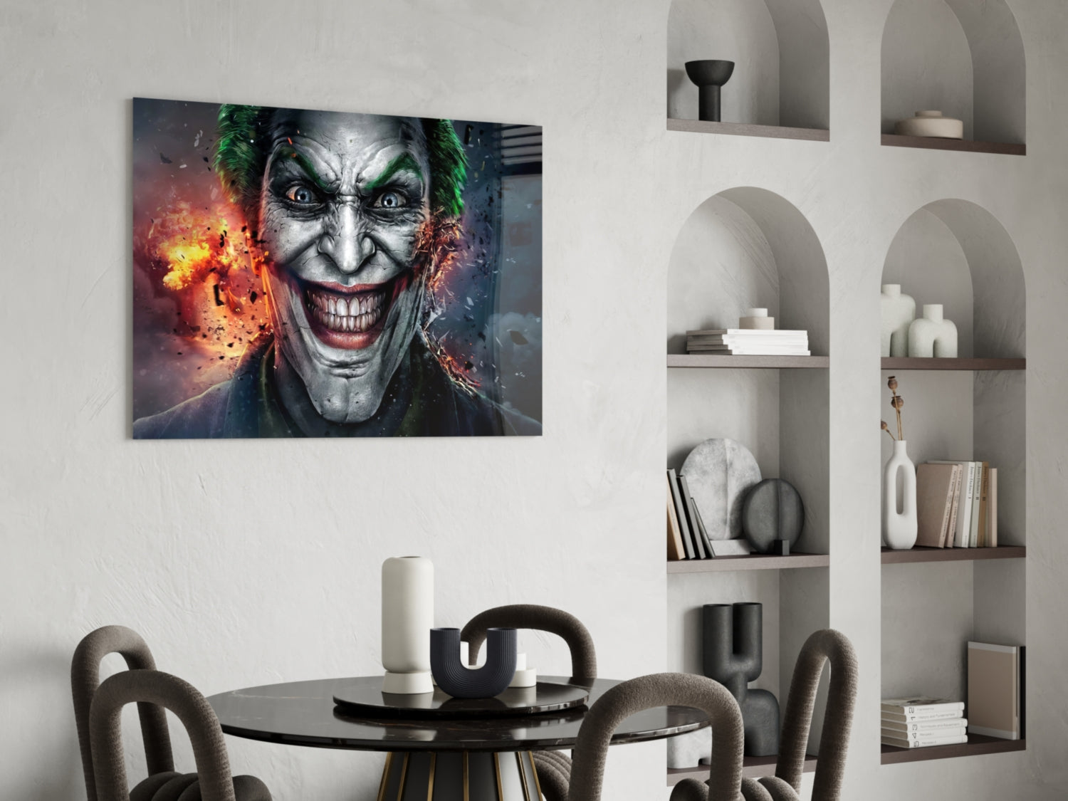Joker Glass Wall Art.