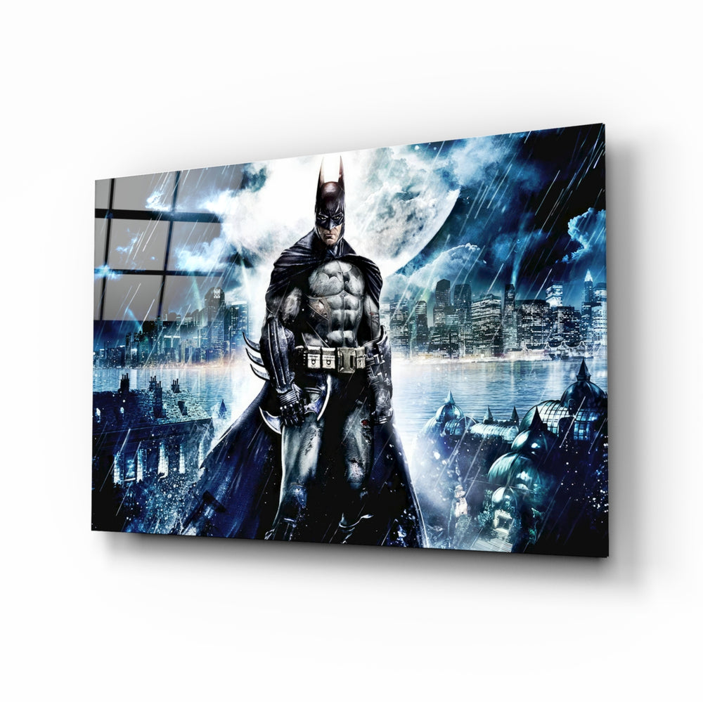 DC tribute panel anchoring a man cave wall