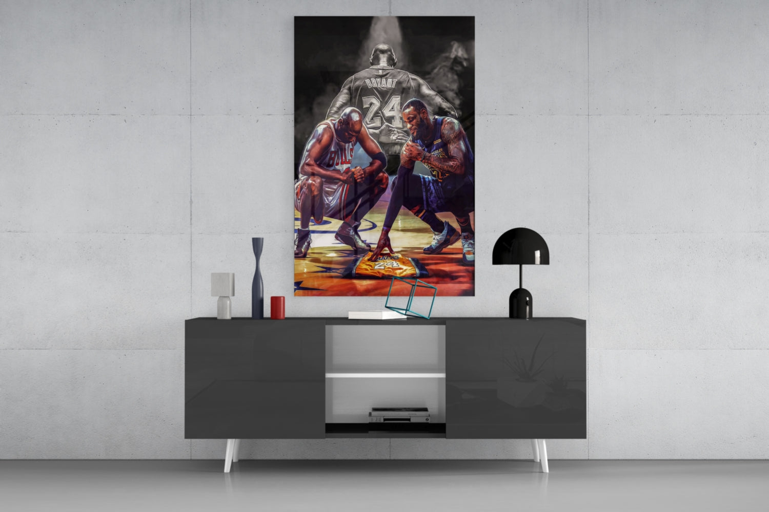 Respect for Kobe Bryant Glass Wall Art.