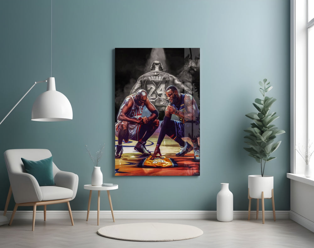 Respect for Kobe Bryant artwork styled in a creative loft interior