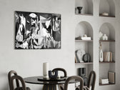Cubist glass print bringing art-history edge to a designer office