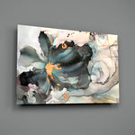 Alcohol-ink panel anchoring a creative loft wall