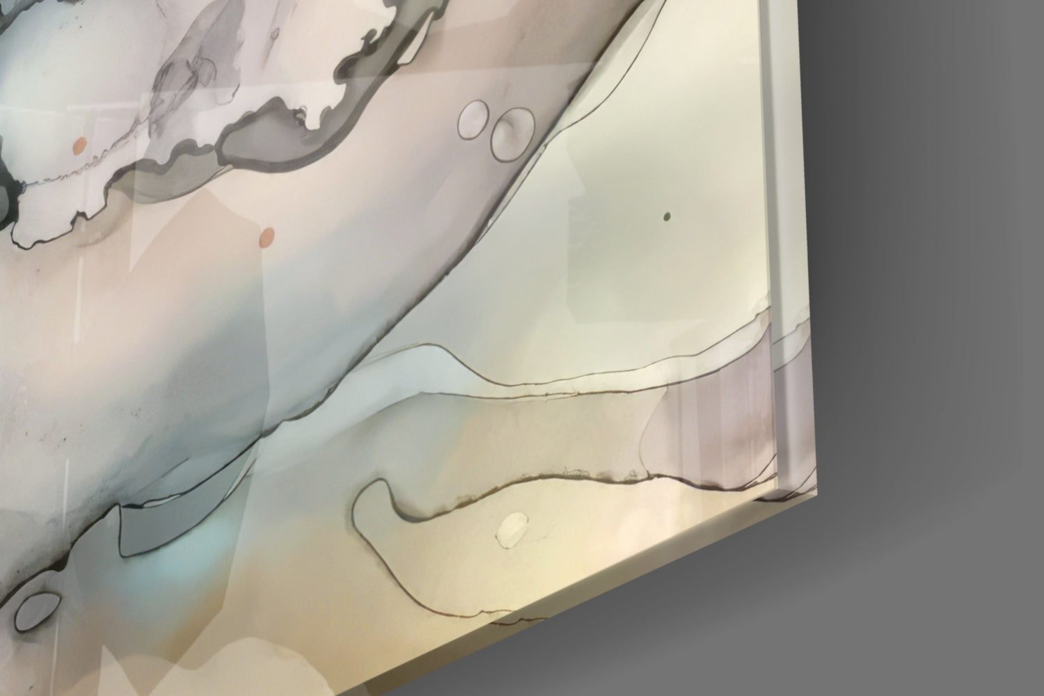 Marble Flower Glass Wall Art.