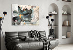 Marble Flower artwork styled in a master bedroom interior