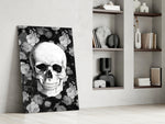 Gothic panel against a moody dark-painted accent wall