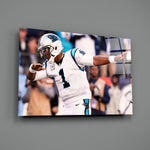 NFL tribute panel anchoring a man cave wall