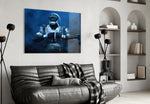 Cam Newton artwork styled in a sports den interior