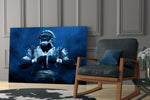 NFL yatay panel against a moody dark-painted accent wall