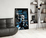 NFL glass print bringing graffiti edge to a teen's bedroom