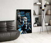 NFL glass print bringing graffiti edge to a teen's bedroom
