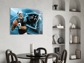 NFL glass print bringing logo edge to a teen's bedroom