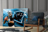 NFL yatay panel against a moody dark-painted accent wall