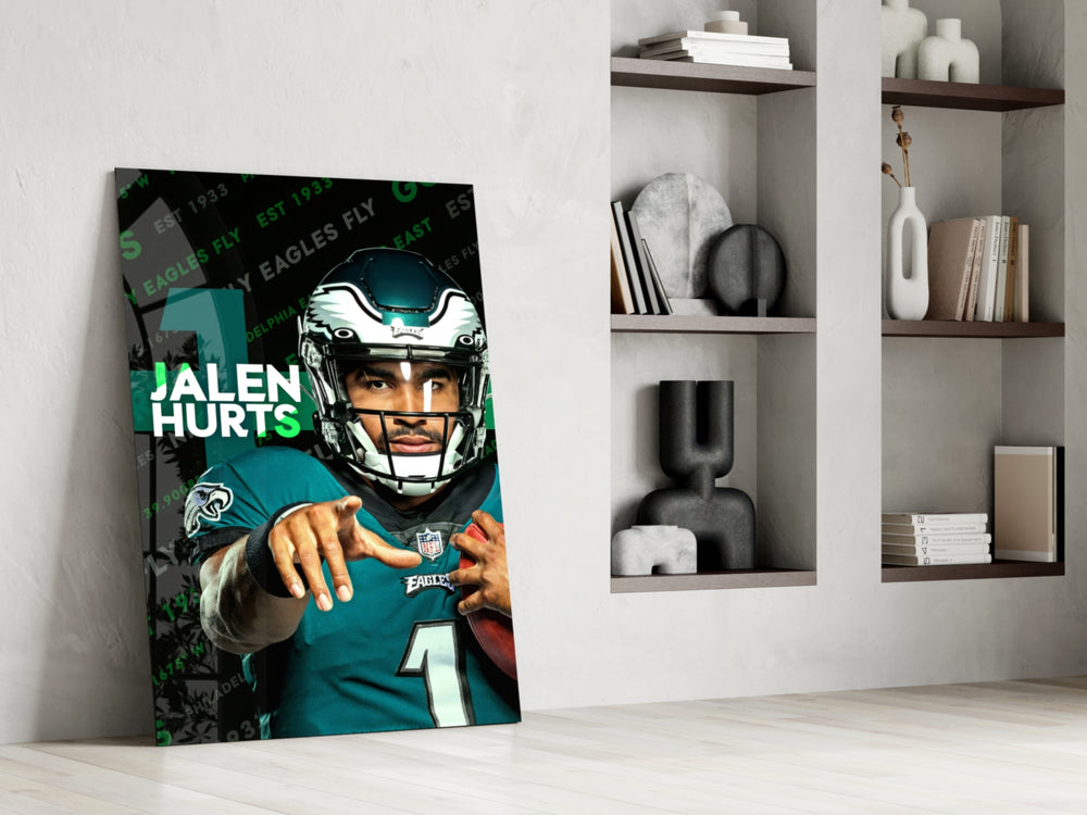 NFL panel against a moody dark-painted accent wall