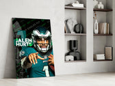 NFL panel against a moody dark-painted accent wall