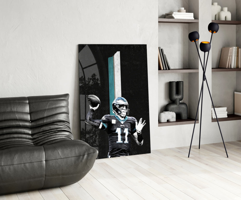 NFL glass print bringing Eagles edge to a teen's bedroom
