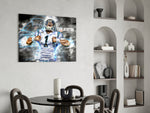NFL glass print bringing Panthers edge to a teen's bedroom