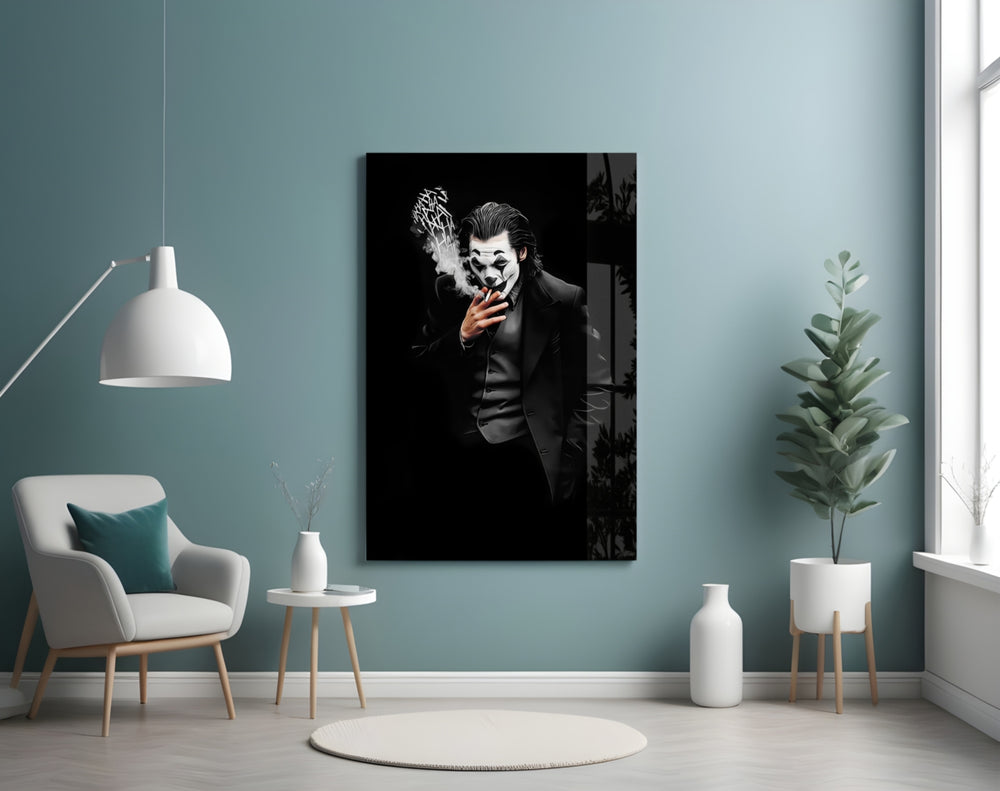 Joker artwork styled in a creative loft interior