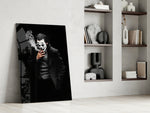 DC panel against a moody dark-painted accent wall