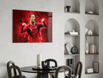 Football glass print bringing Portugal edge to a teen's bedroom