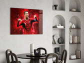 Football glass print bringing Portugal edge to a teen's bedroom