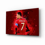 Christiano Ronaldo Glass Wall Art.