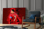 Christiano Ronaldo Glass Wall Art.