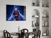 Football glass print bringing Barcelona edge to a teen's bedroom