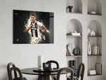 Football glass print bringing Juventus edge to a teen's bedroom
