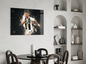 Football glass print bringing Juventus edge to a teen's bedroom